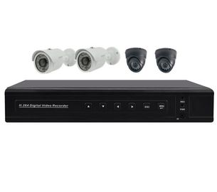 I sistemi domestici 4CH DVR ed IR autonomi della videocamera di sicurezza coprono con una cupola le macchine fotografiche