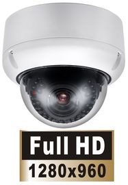 Macchine fotografiche bianche del IP della macchina fotografica HD della cupola 1,3 PIXEL MEGA 960P con la gamma di 40m IR