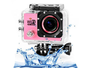Audio HD pieno subacqueo rosa 1080P mette in mostra la macchina fotografica con x4 Digital Zom