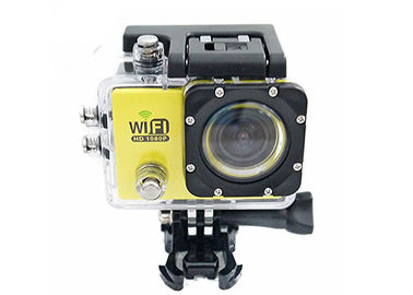 Macchina fotografica impermeabile gialla di sport HD DV di P2P con la batteria staccabile 900mA