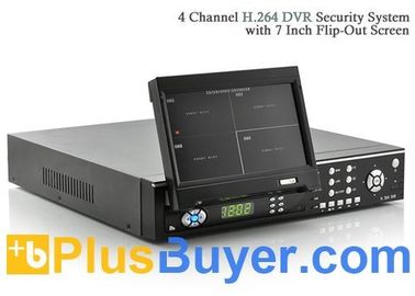 4 sistema di sicurezza di Manica DVR (schermo di FlipOut di 7 pollici, H.264, a distanza)
